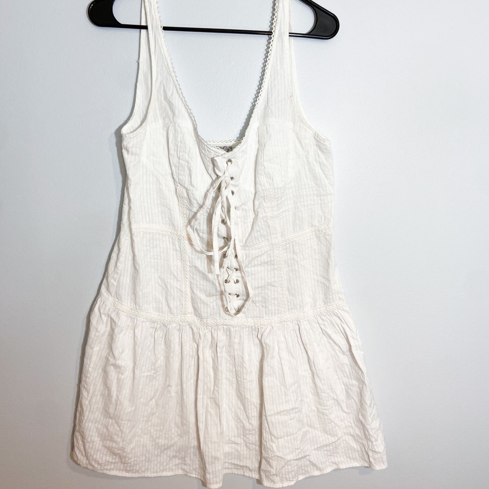 NEVER WORN ASOS white lace up dress